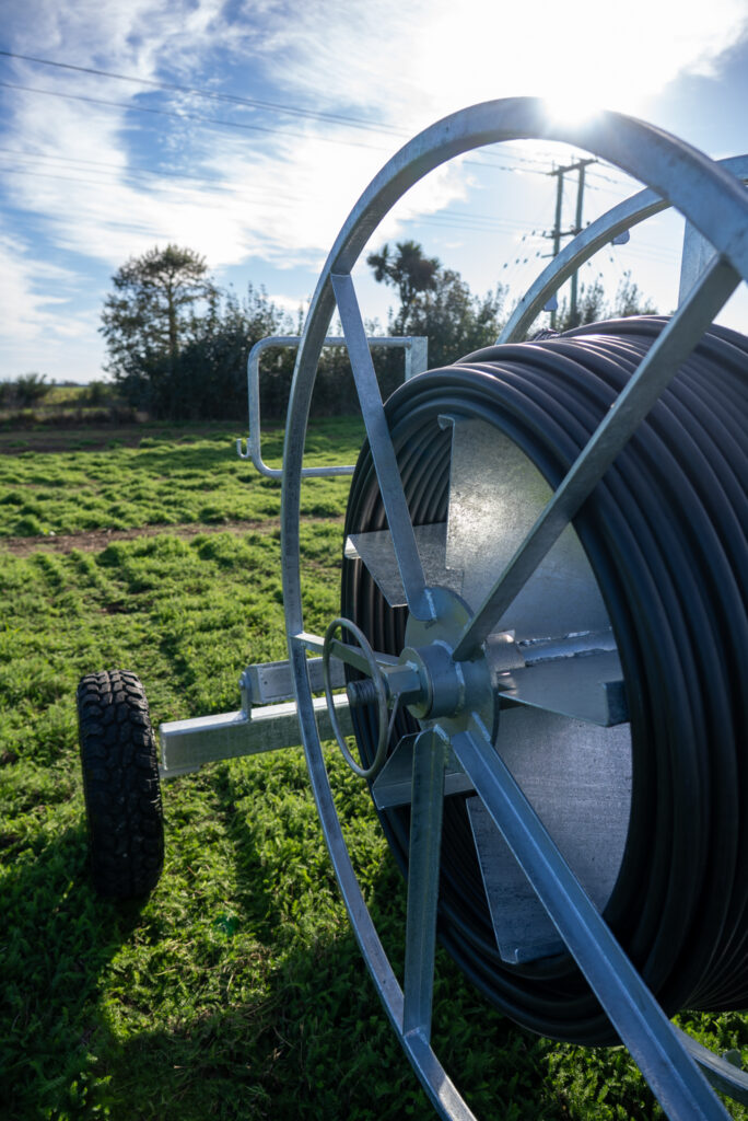 Shifting Alkathene hose for break feeding is one of those jobs that eats time every single day of the season.