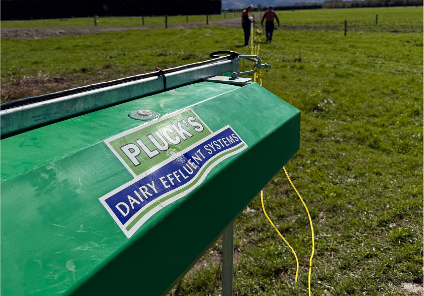 Untitled design Plucks Engineering concrete effluent storage pond on a New Zealand dairy farm with Canterbury plains and Southern Alps in the background
